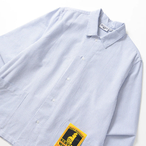 Waiter Shirt - Oxford Blue Stripe