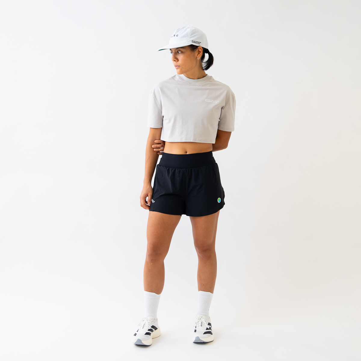 ACRC Hybrid Crop Tee Grey