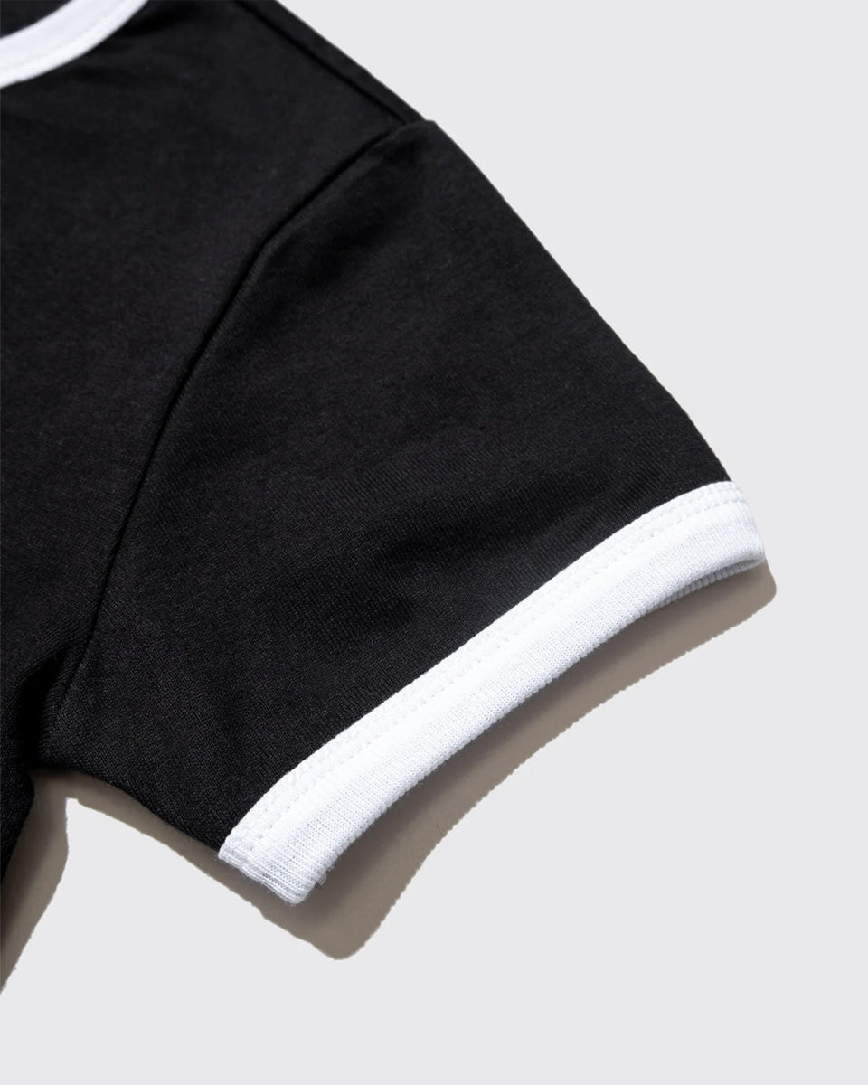 Happy Mini Ringer Tee - Black