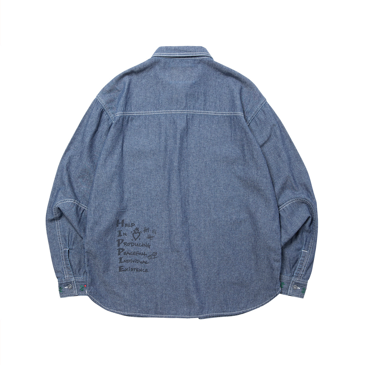 HIPPIE CHAMBRAY SHIRT - HARD WASH