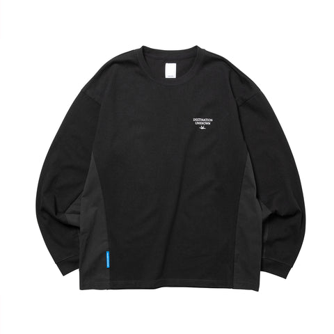 3D CUTTING L/S TEE II - BLACK