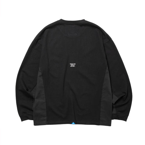 3D CUTTING L/S TEE II - BLACK