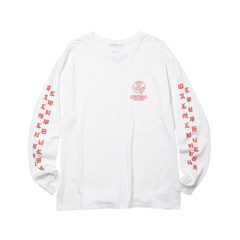 DRAGON L/S TEE - WHITE