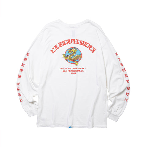 DRAGON L/S TEE - WHITE
