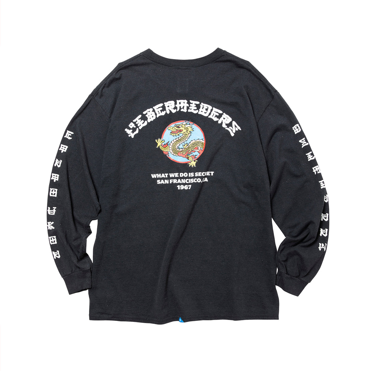 DRAGON L/S TEE - BLACK