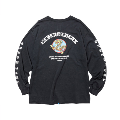 DRAGON L/S TEE - BLACK
