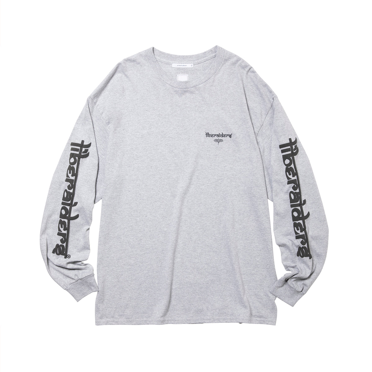 SLEEVE FONT L/S TEE - GRAY