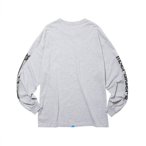 SLEEVE FONT L/S TEE - GRAY