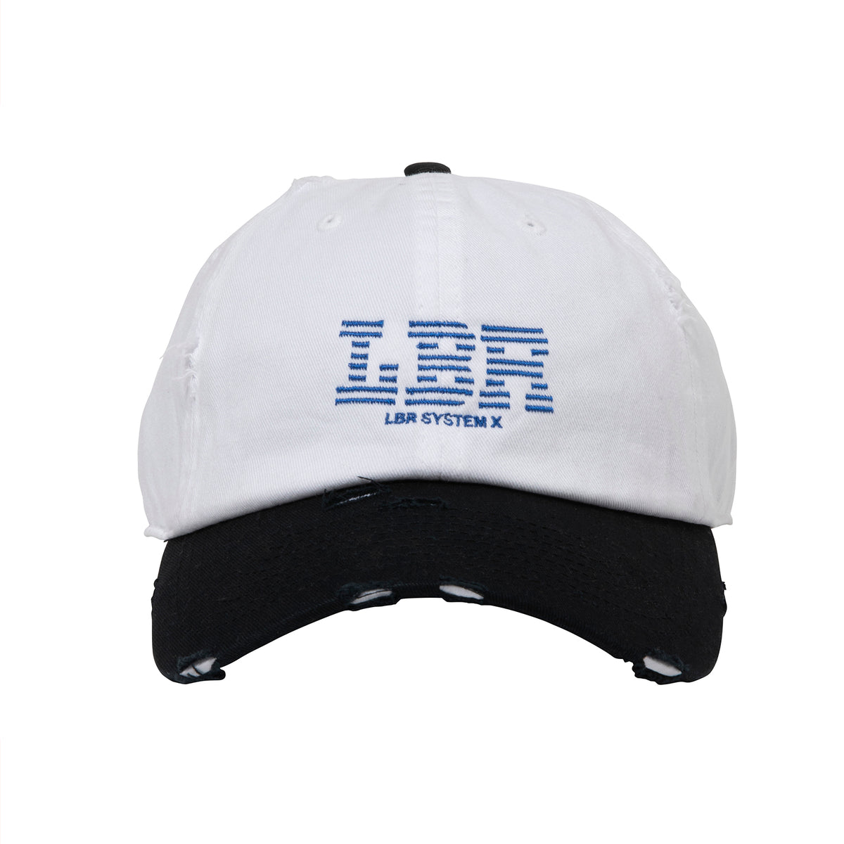 LBR LOGO DAMAGED CAP - WHITE