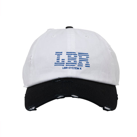 LBR LOGO DAMAGED CAP - WHITE