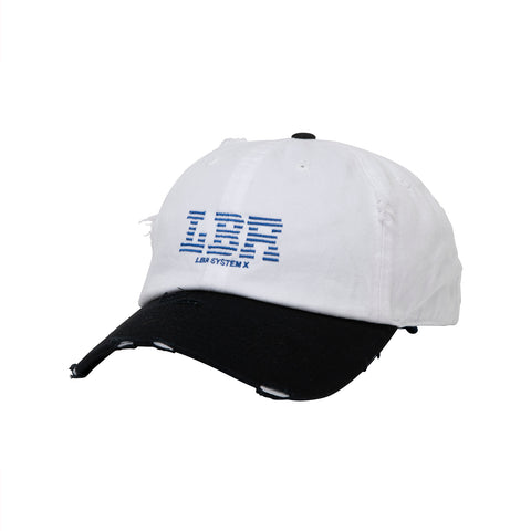 LBR LOGO DAMAGED CAP - WHITE