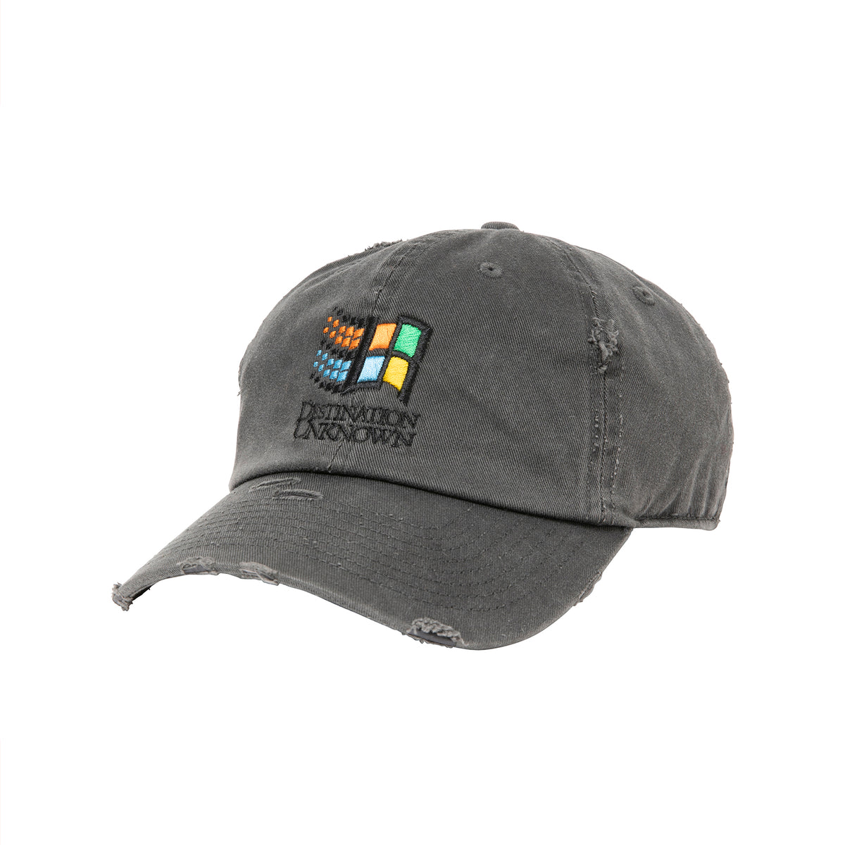 OS LOGO DAMAGED CAP - BLACK