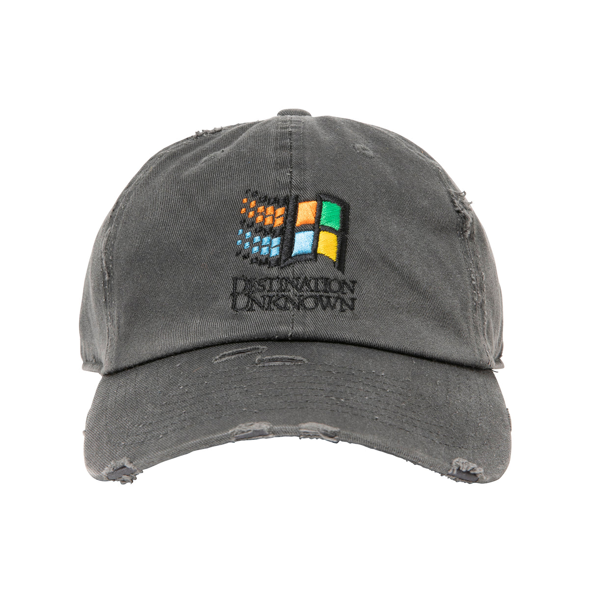 OS LOGO DAMAGED CAP - BLACK