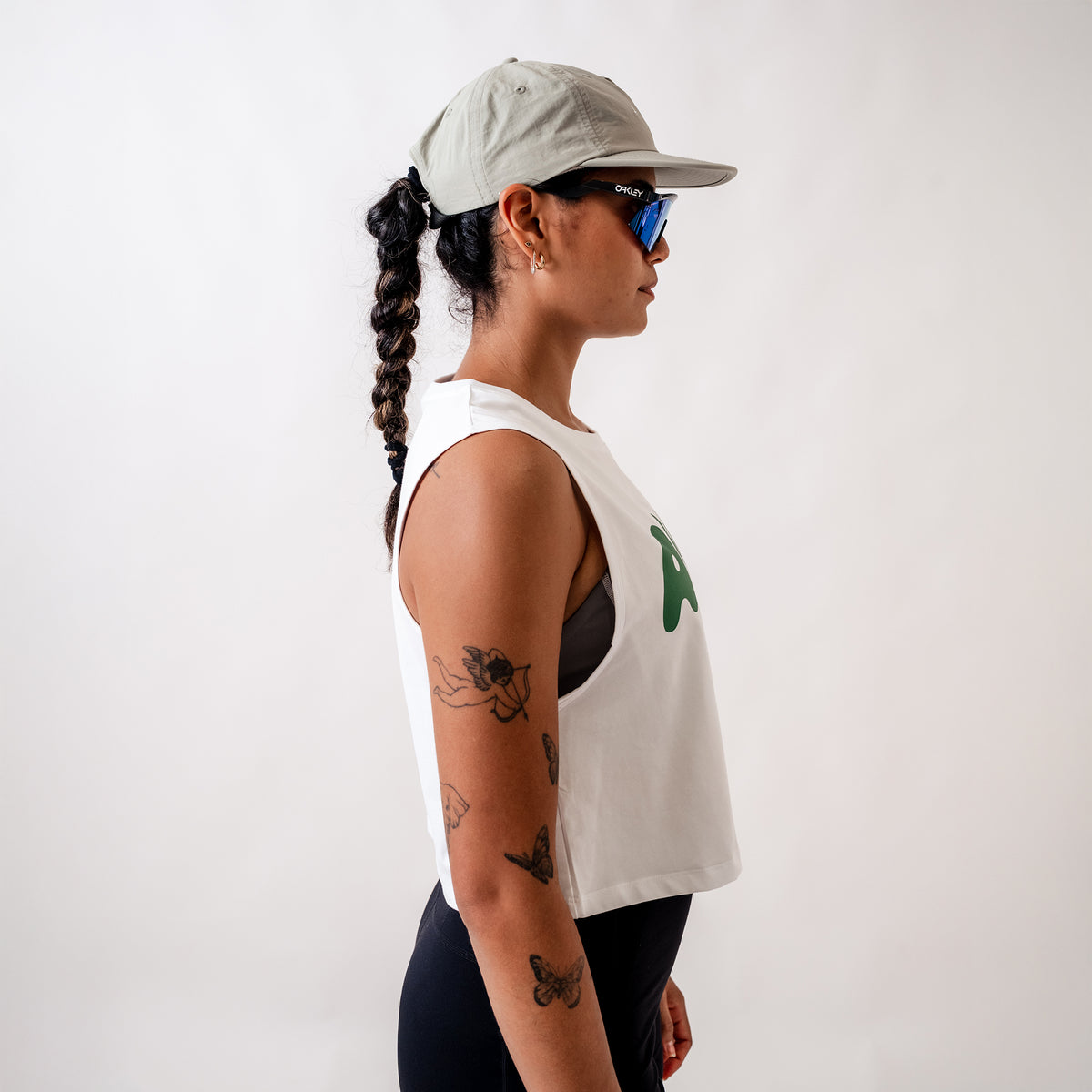 Amoeba WMNS Crop Tank White