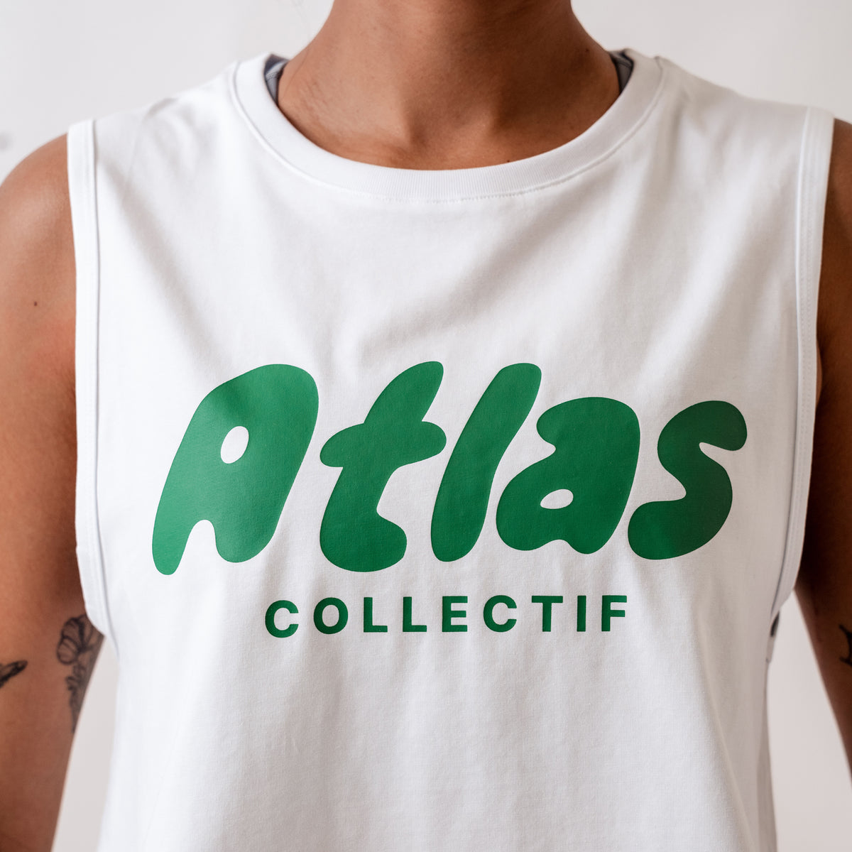 Amoeba WMNS Crop Tank White