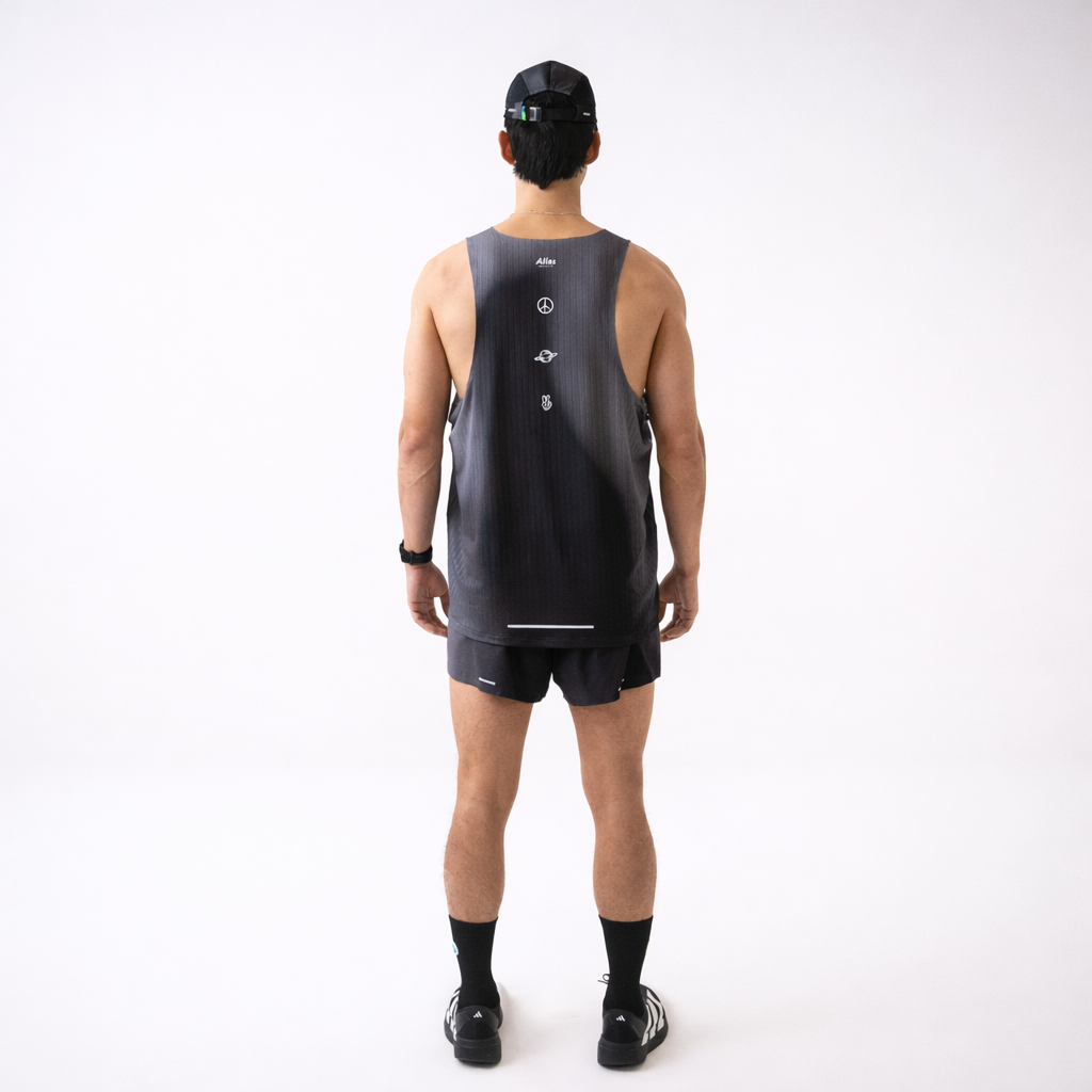 Aeria Ultra Race Tank Gradient Black