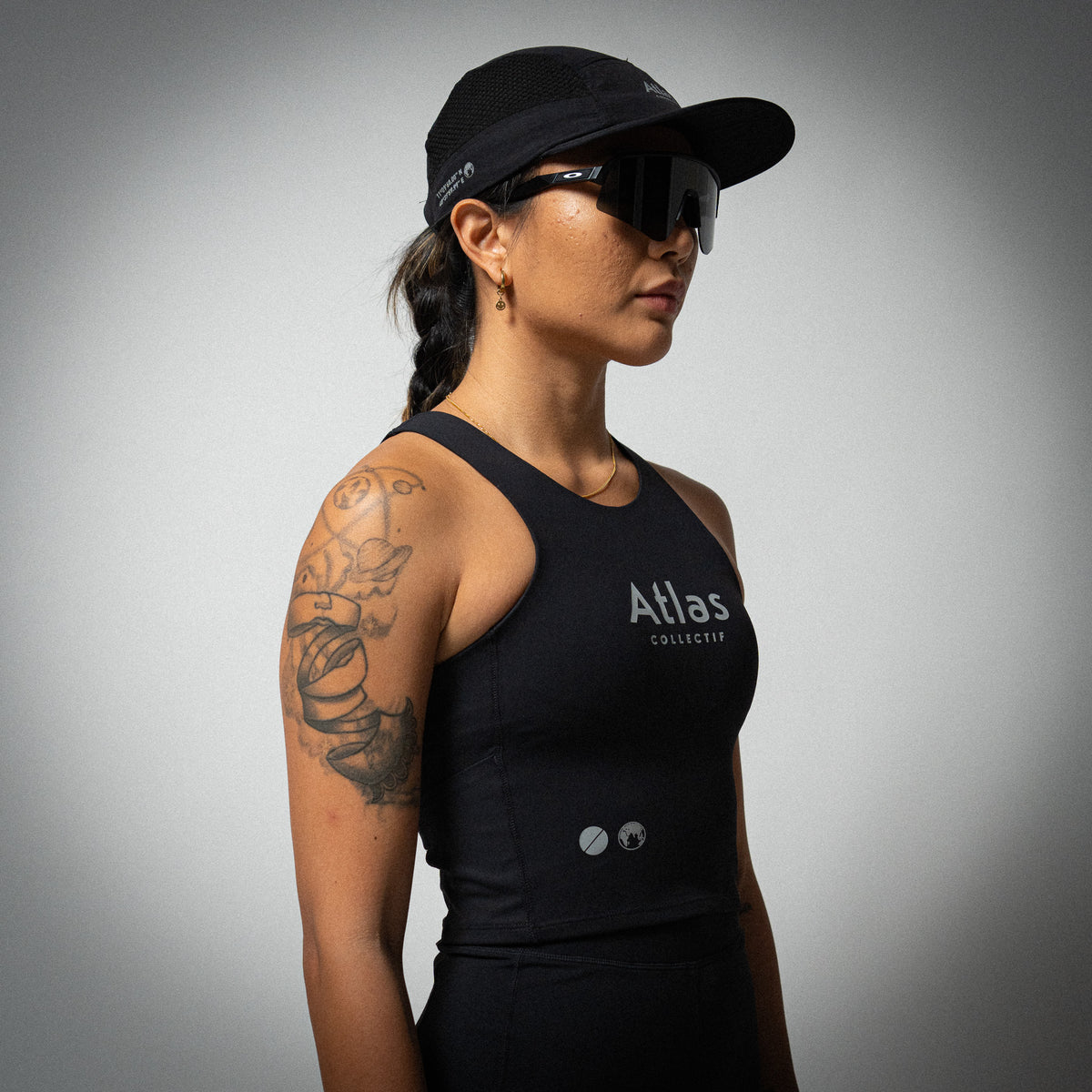 Illumi Trax WMNS Running Crop Tank Black