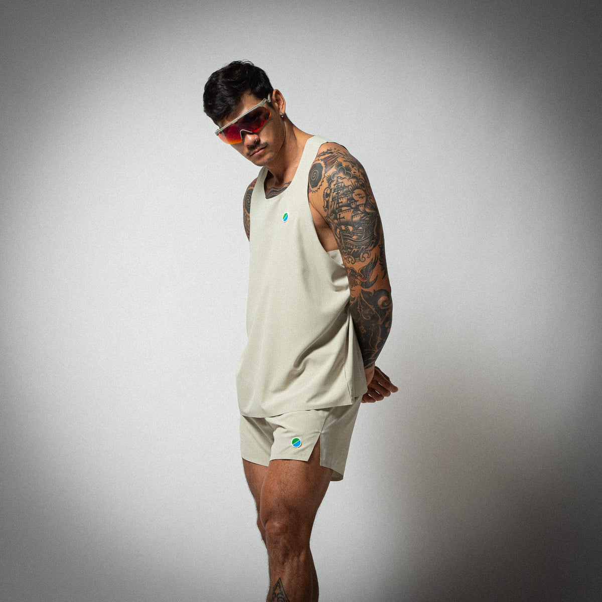 Aeria Fortis Race Tank Beige