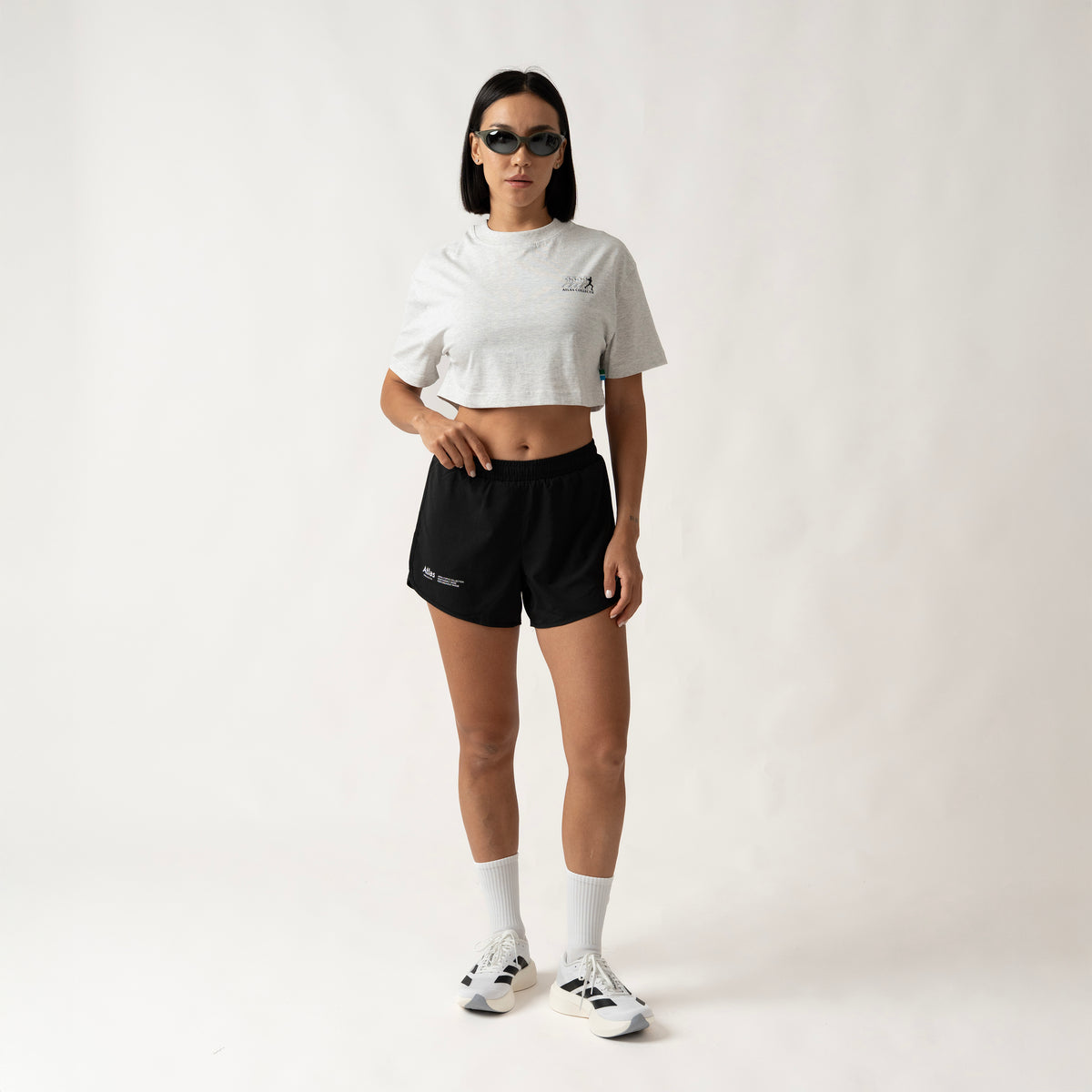 (R)unwind Organic Cotton WMNS Crop Top Heather Grey
