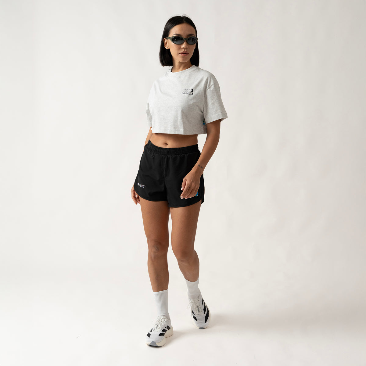 (R)unwind Organic Cotton WMNS Crop Top Heather Grey