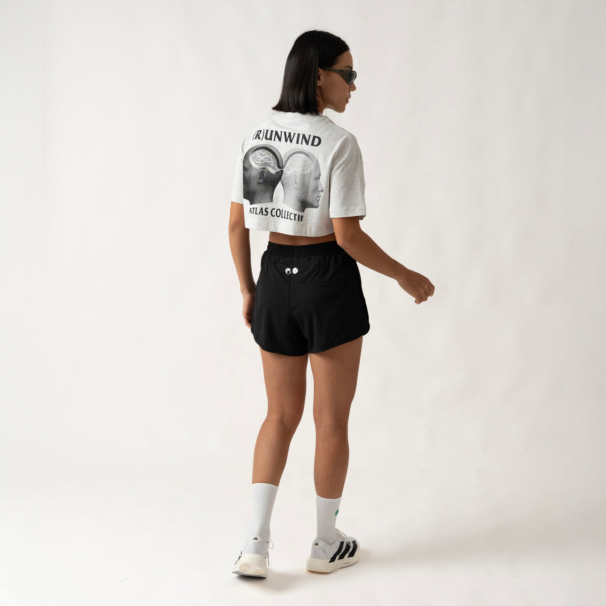 (R)unwind Organic Cotton WMNS Crop Top Heather Grey