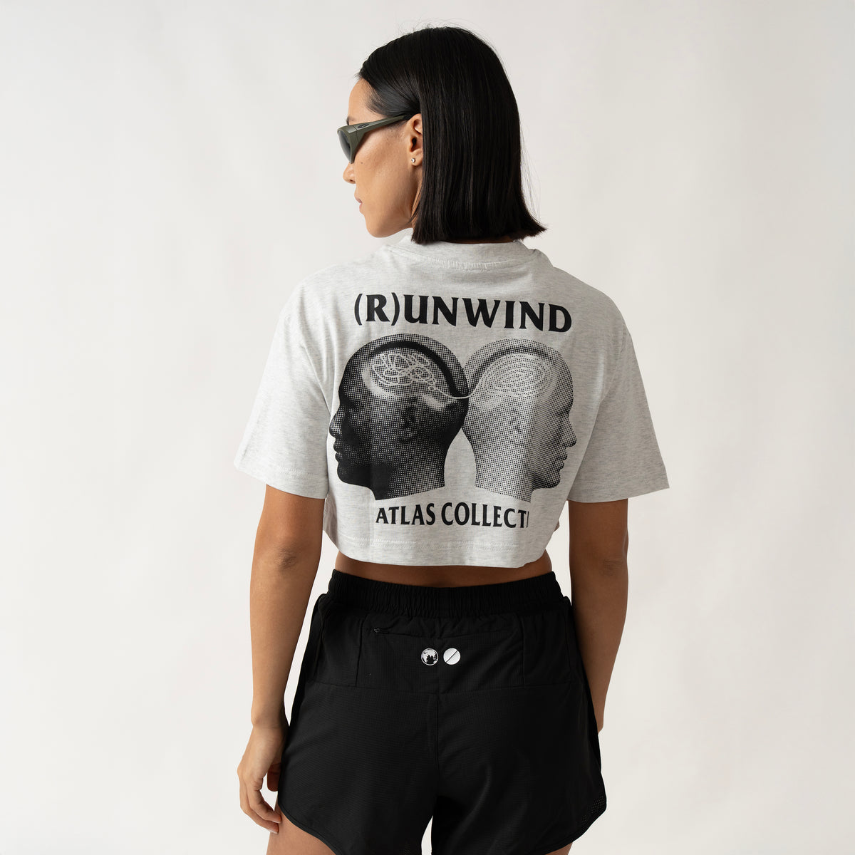 (R)unwind Organic Cotton WMNS Crop Top Heather Grey