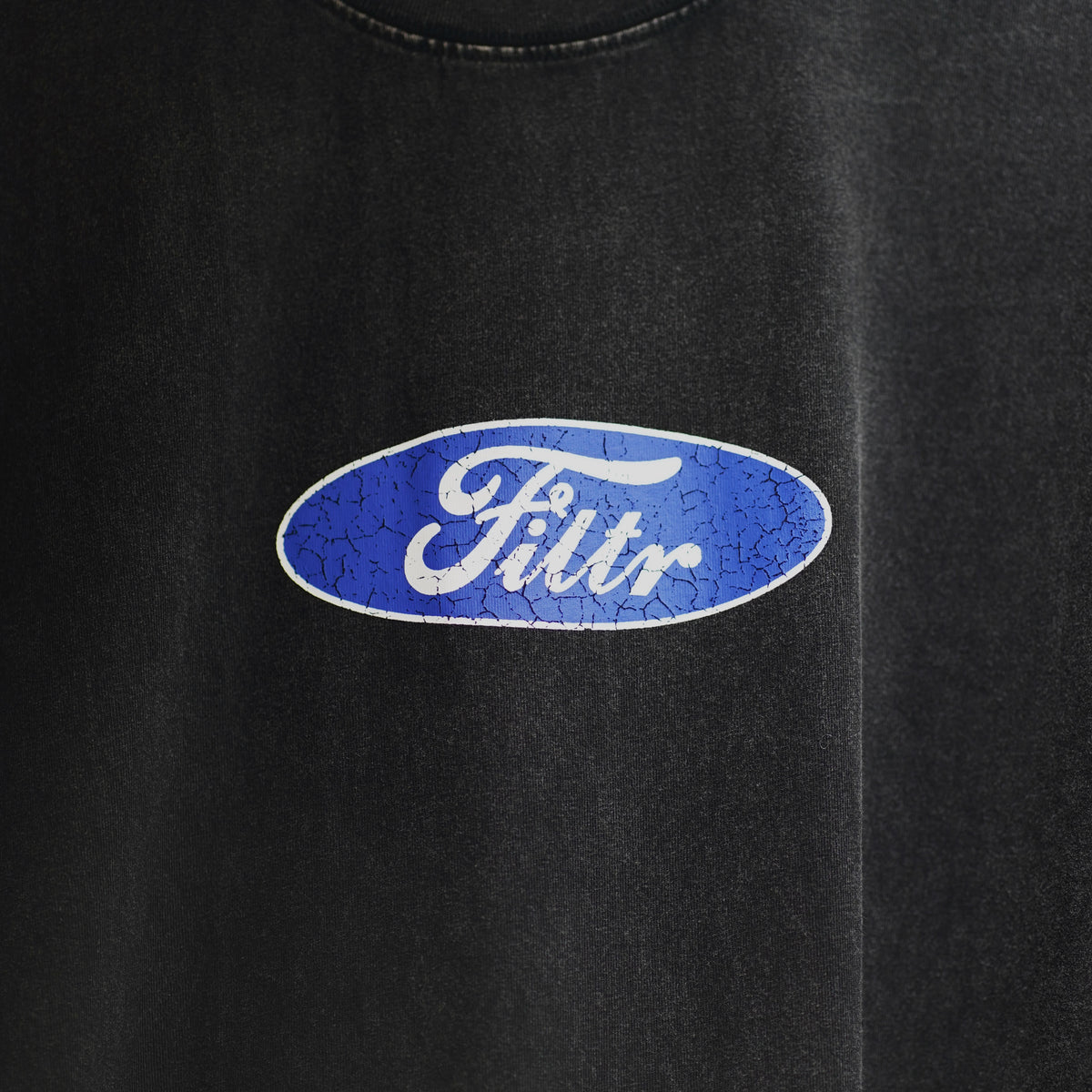 FILTR MOTORS TEE - FADED WASHED BLACK