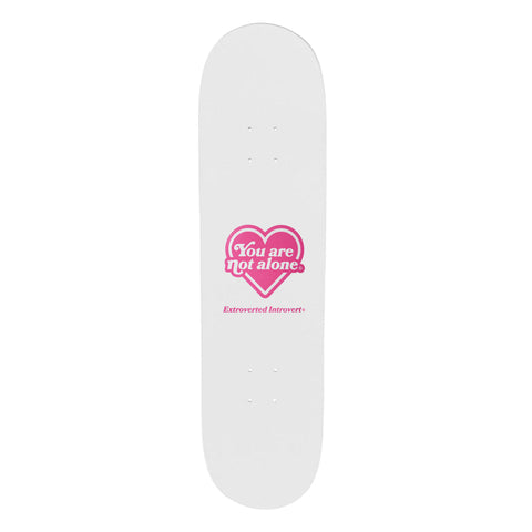 Heart Logo 8 Inch White Skate Deck