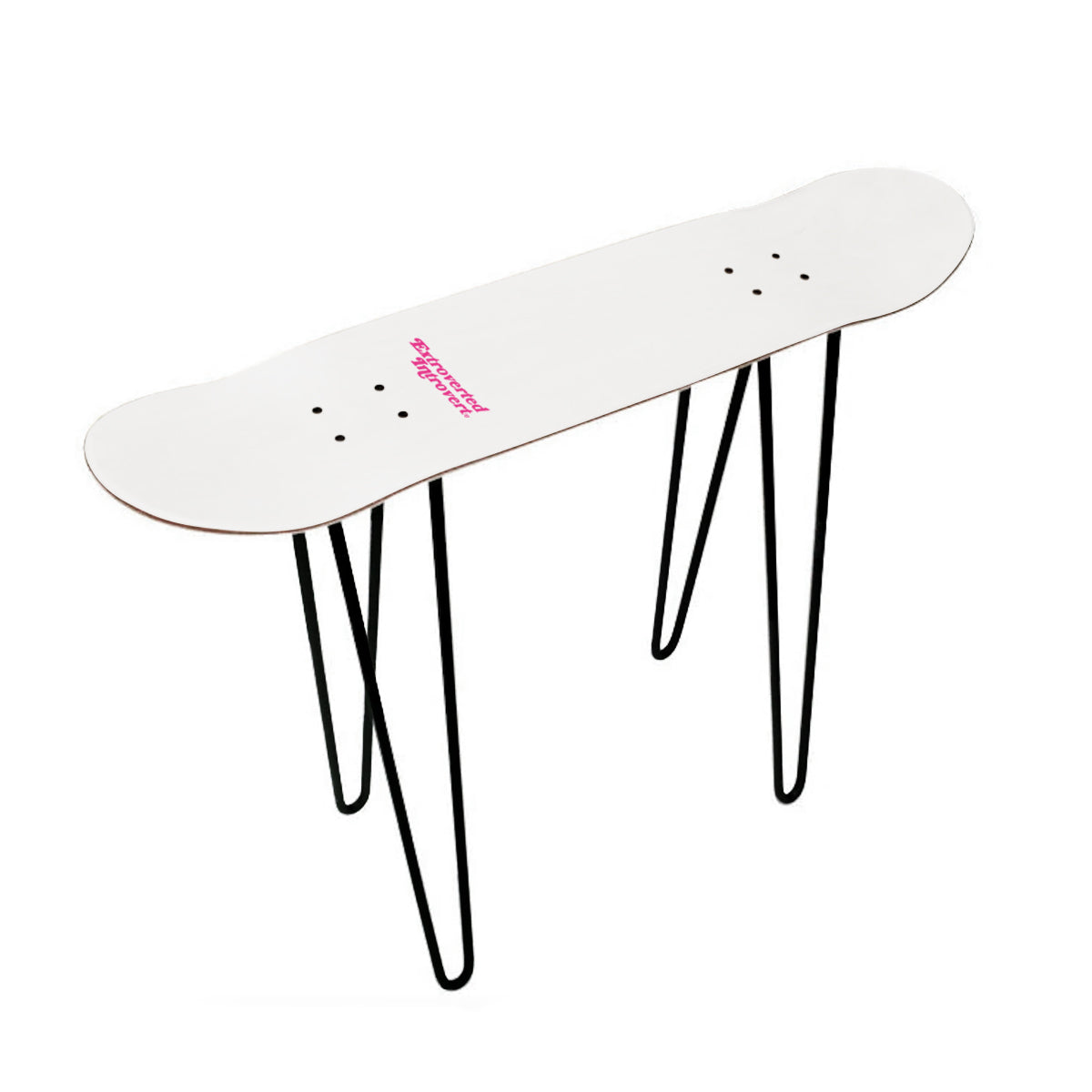 Heart Logo White Skate Stool