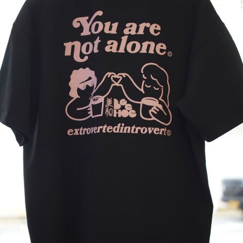 EI x Bee Hoe You Are Not Alone Oversized Tee - Black