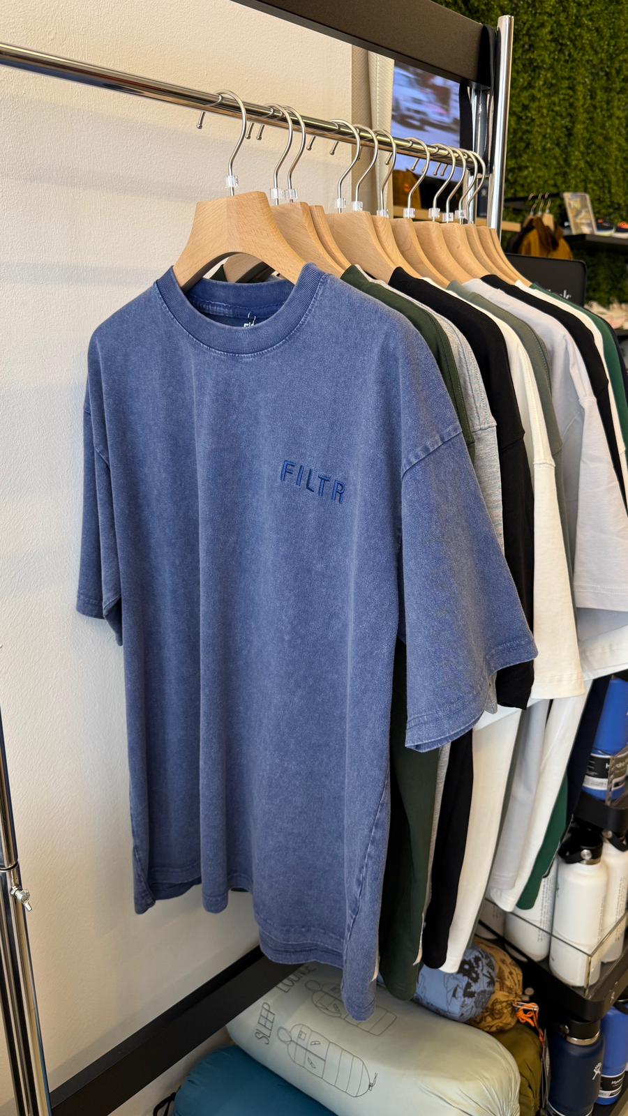 FILTR EMBROIDERY TEE - WASHED NAVY