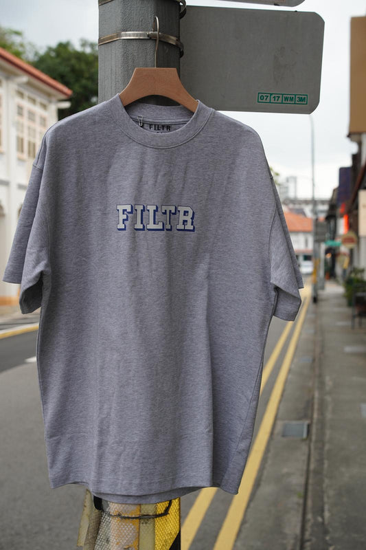 FILTR COLLEGE TEE - HEATHER GREY