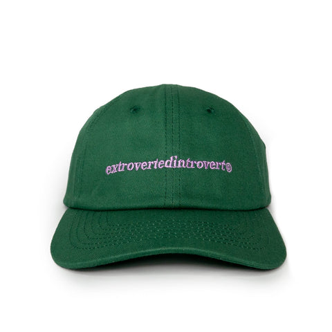 Text Logo 6 Panel Forest Green Cap