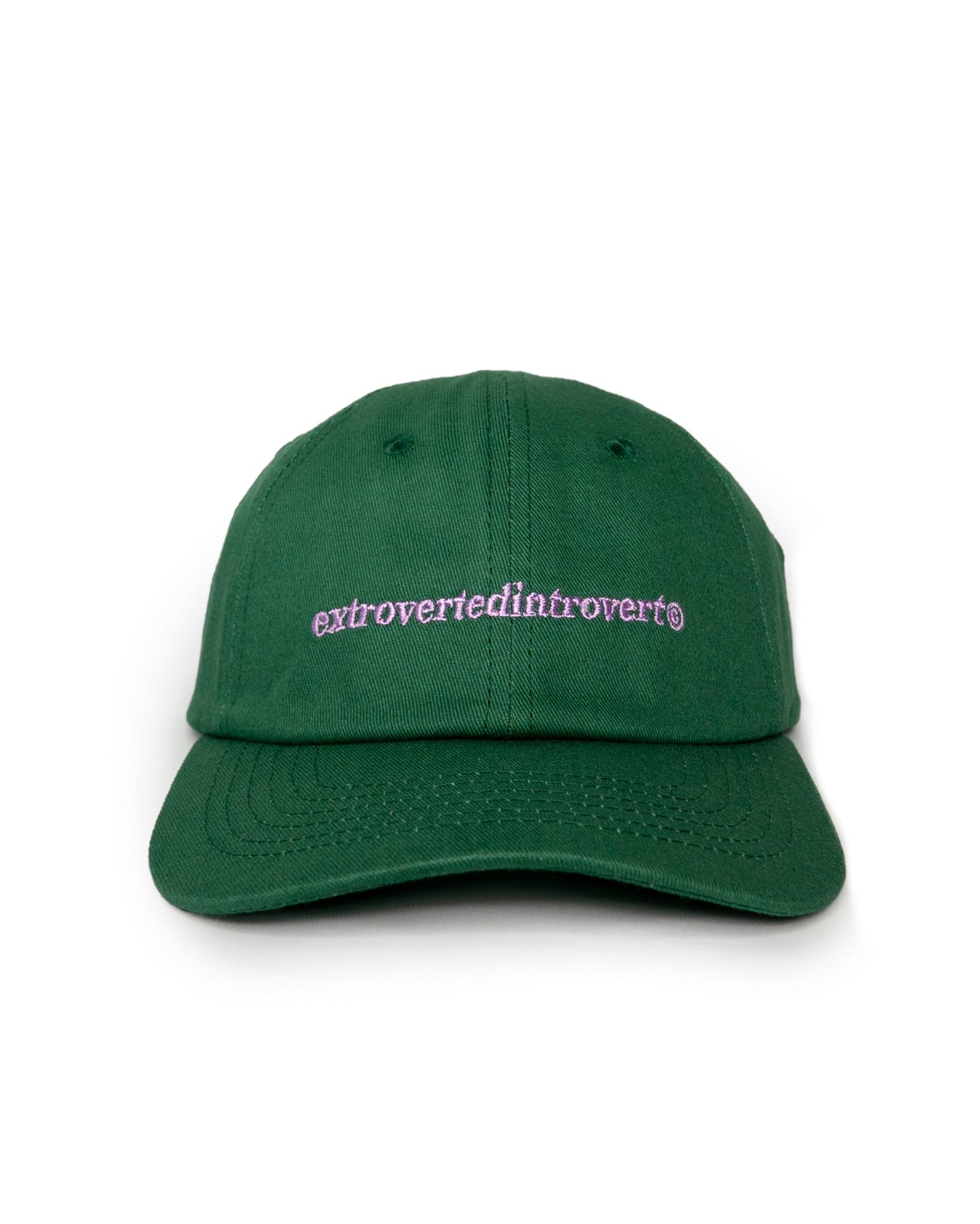 Text Logo 6 Panel Forest Green Cap