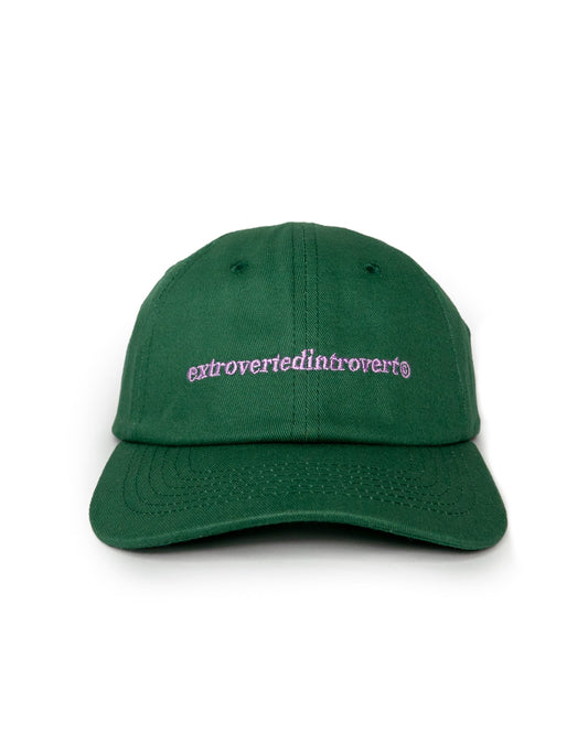 Text Logo 6 Panel Forest Green Cap