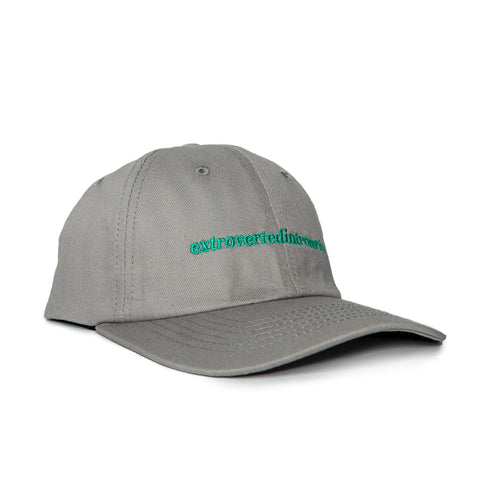 Text Logo 6 Panel Light Charcoal Cap