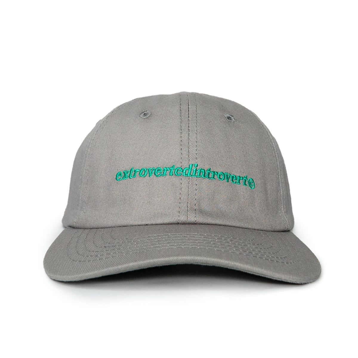 Text Logo 6 Panel Light Charcoal Cap