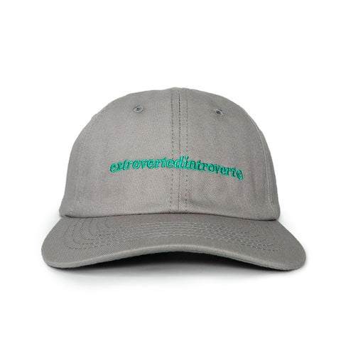 Text Logo 6 Panel Light Charcoal Cap