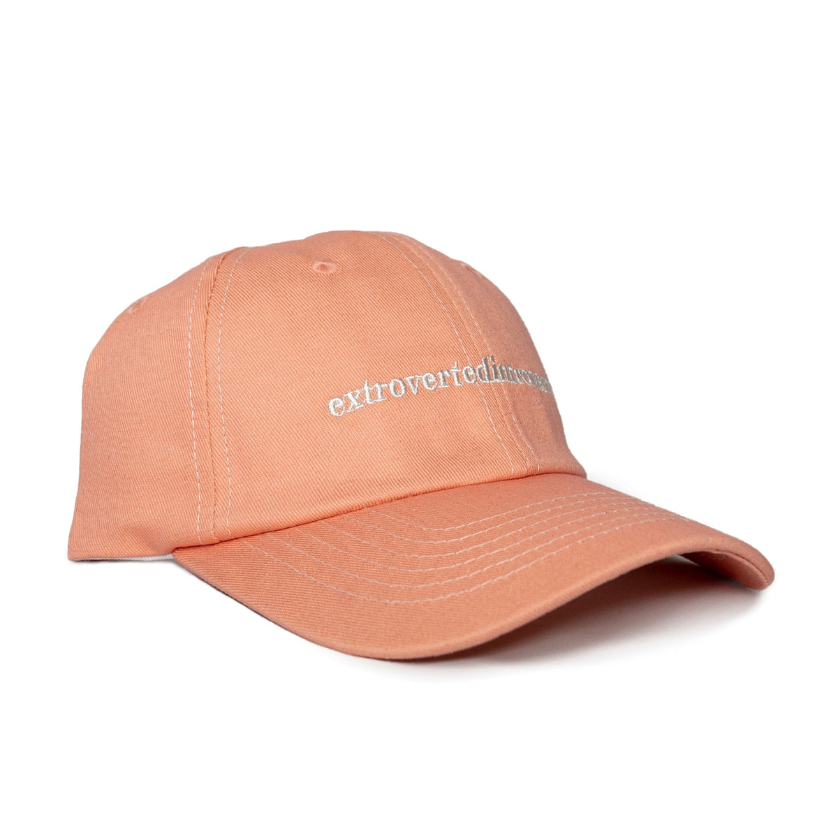 Text Logo 6 Panel Salmon Cap