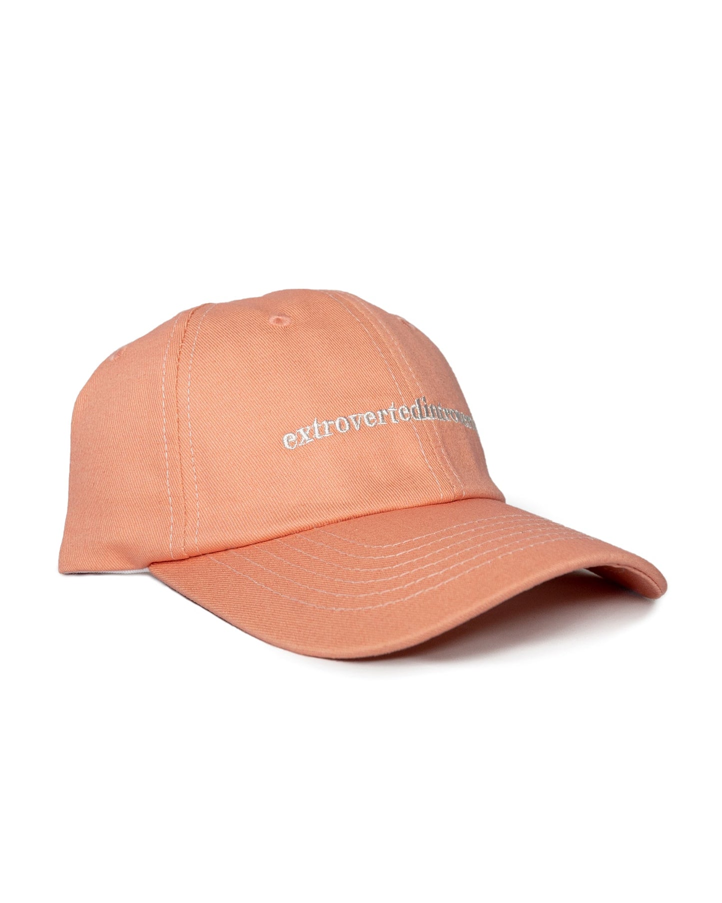 Text Logo 6 Panel Salmon Cap