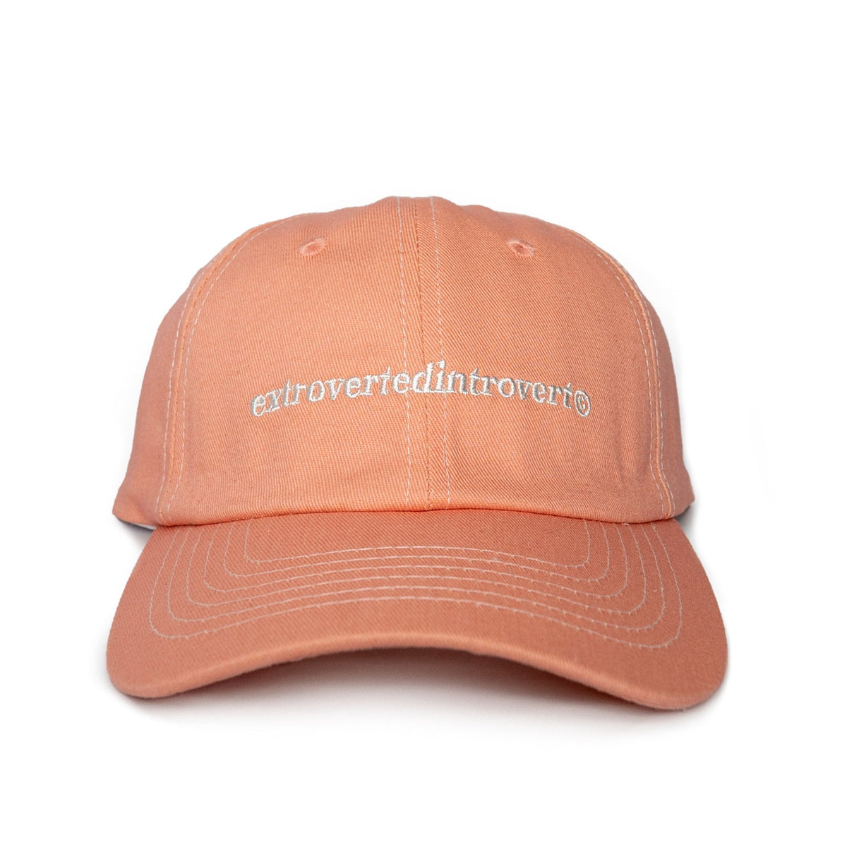 Text Logo 6 Panel Salmon Cap