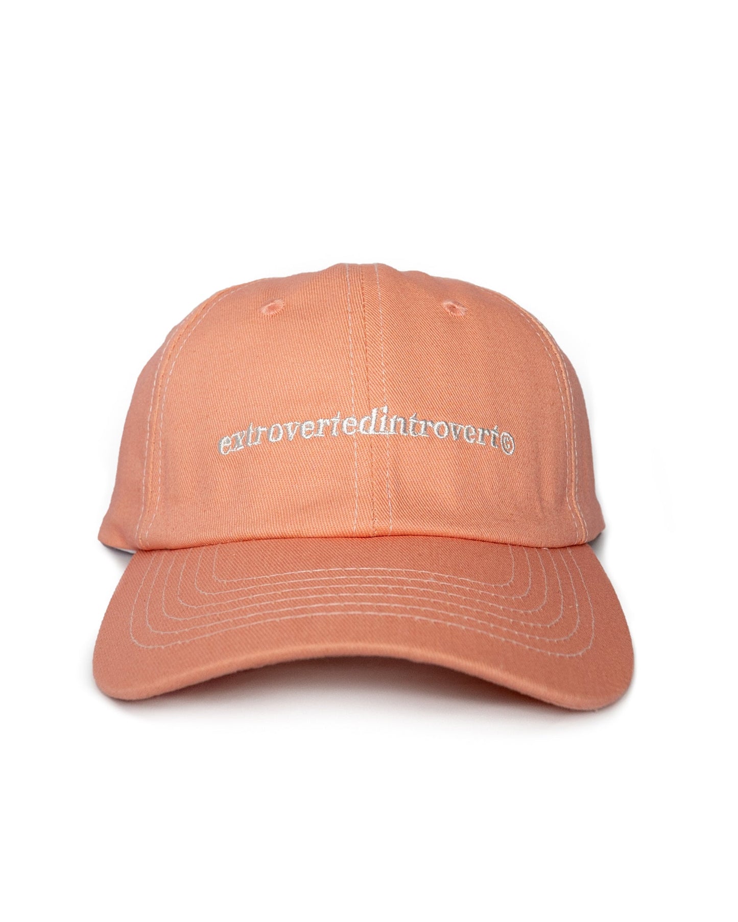 Text Logo 6 Panel Salmon Cap