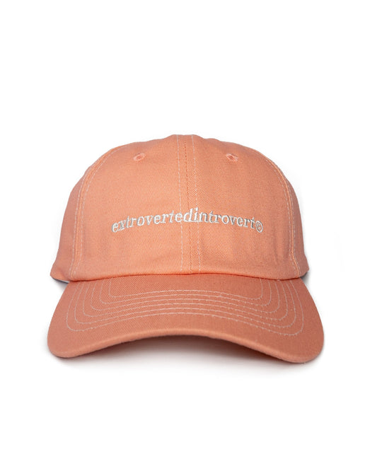 Text Logo 6 Panel Salmon Cap