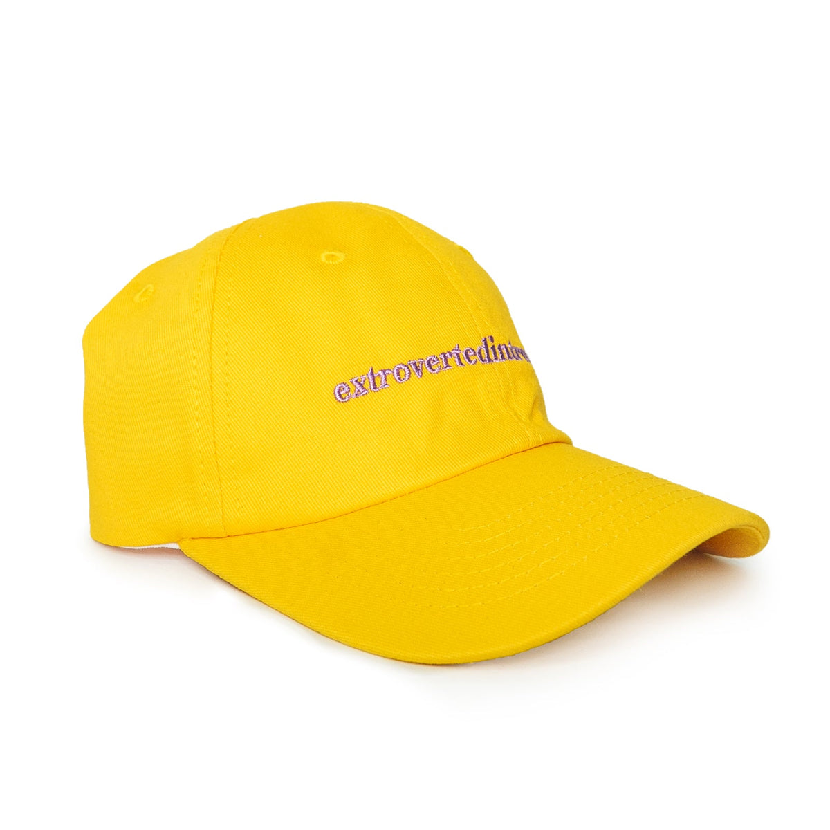 Text Logo 6 Panel Yellow Cap