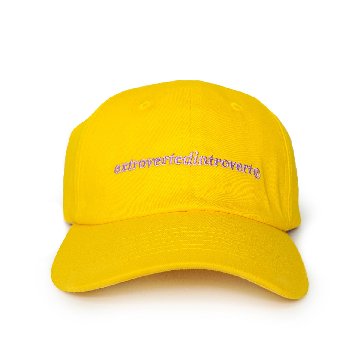 Text Logo 6 Panel Yellow Cap