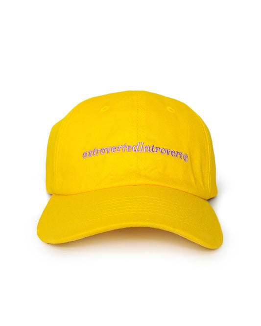 Text Logo 6 Panel Yellow Cap