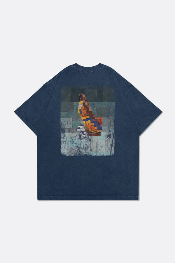 KB 5.0 NO.8 WASHED TEE BY ADAM LISTER - NAVY