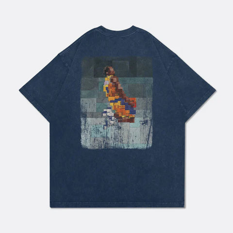 KB 5.0 NO.8 WASHED TEE BY ADAM LISTER - NAVY