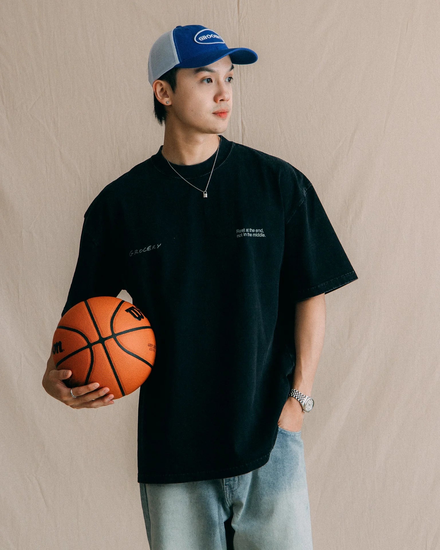 GROCERY KB 6.0 CHAMPIONSHIP WASHED TEE BY ADAM LISTER - BLACK