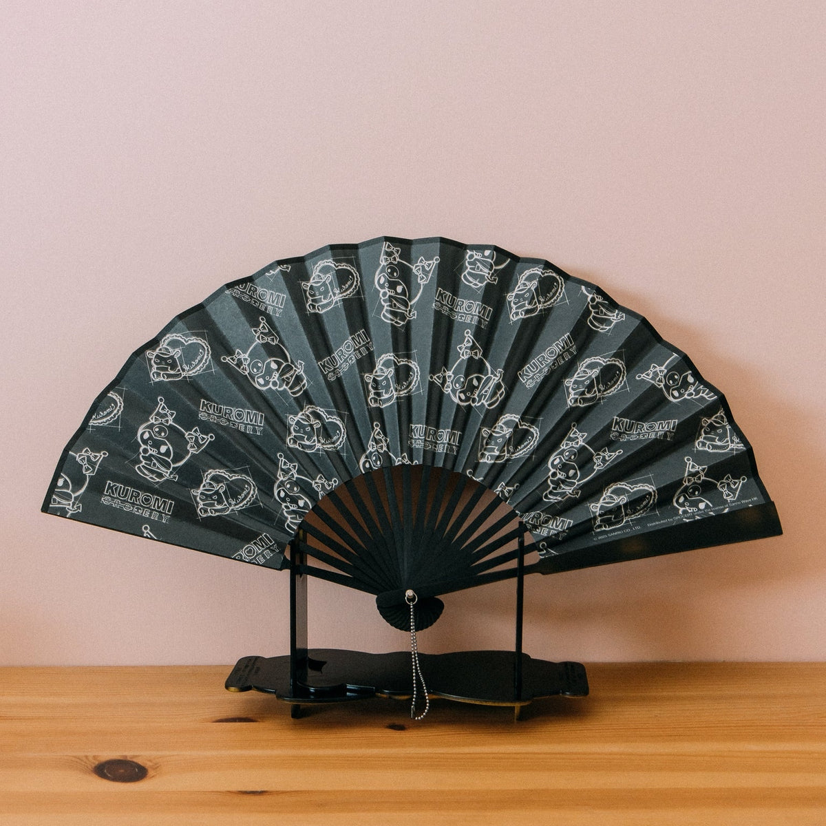 KUROMI AMBROX ROSE SCENTED FOLDING FAN by BECANDLE